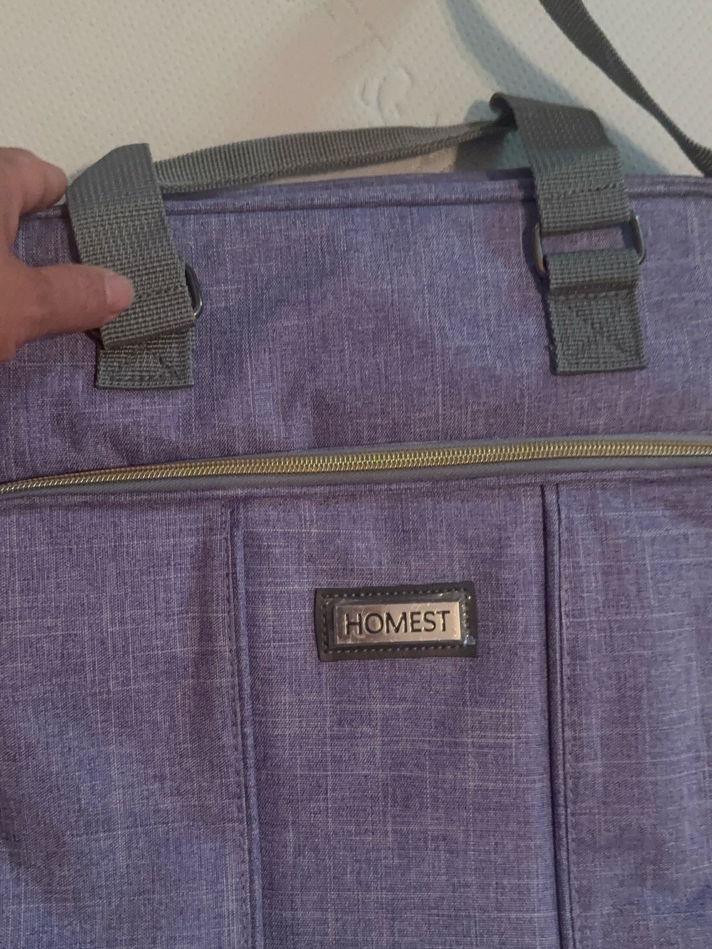 Purple Men's Travel Tote Bag